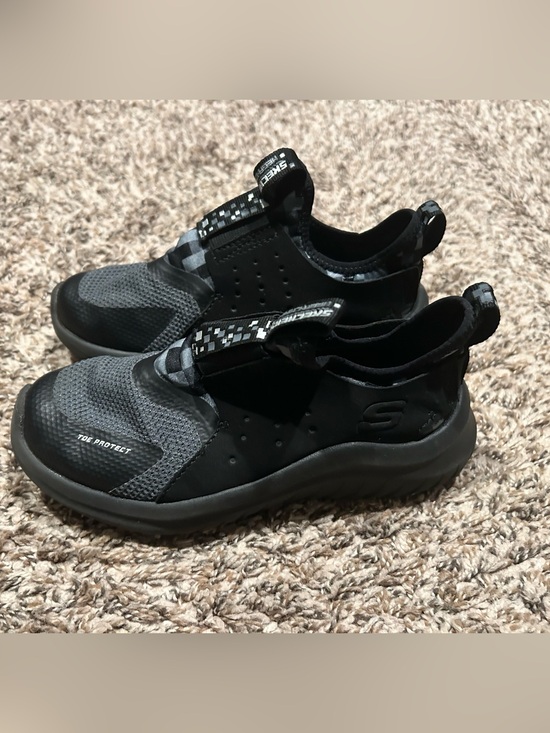 Skechers Other - Skechers Black and Gray Slip-On Athletic Sneakers